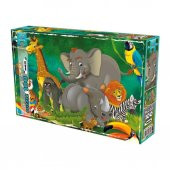 Laço Kids Puzzle Doğadaki Şirin Hayvanlar 100 Parça Puzzle Çocuklar İçin Yapboz - 1