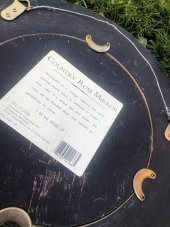 Vintage İşlemeli Ahşap Çerçeveli Yuvarlak Ayna 31 cm - 4