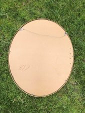 Vintage Oyma Desenli Plastik Çerçeveli Oval Ayna 78,5x63 cm - 7