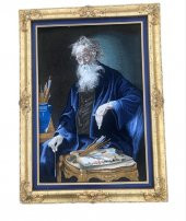 Abbas Katouzian Yaşlı Adam Portresi İran Tebriz Halı Tablo 90x120 cm - 1