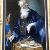 Abbas Katouzian Yaşlı Adam Portresi İran Tebriz Halı Tablo 90x120 cm - 3