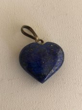 Doğal Lapis Lazuli Taşı Kalp Kolye Ucu 1,6-2,0cm - 2