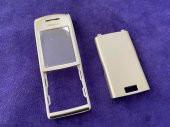 Nokia E50 Ön Arka Kapak Beyaz Gümüş(Tuşsuz) - E50 Kapak - 1