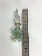 Osmanlı İşlemeli Esans Şişesi - El Yapımı Üfleme Cam Parfüm Şişesi - 3
