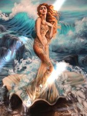 Lindsay Rapp Venus 16,6x12 inç Paint Texture Print Tablo - 1