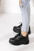 Günlük Kadın Spor Ayakkabı Yüksek Taban 6 Cm Sneaker Siyah - Beyaz - Bej - Rugan - Süet 001 - 1