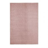 Halı, Uçuk Pembe Renk 133x195 cm MeridyenDukkan Parlak Efektli Kalın Tüyler Ev Tekstili - 1