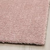 Halı, Uçuk Pembe Renk 133x195 cm MeridyenDukkan Parlak Efektli Kalın Tüyler Ev Tekstili - 3