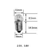 FENER AMPÜL MİNİ 2.5 VOLT VİDALI  (50LİK PAKET) - 2