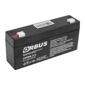 ORBUS ORB6-3.2 6 VOLT - 3.2 AMPER AKÜ (125 X 33 X 60 MM) KISA - 1