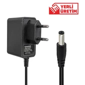 WEKO 12 VOLT - 1 AMPER 5.5*2.5 UÇLU YERLİ ÜRETİM PLASTİK KASA PRİZ TİPİ  ADAPTÖR - 1