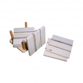 Barış Dizayn Doğal ahşap Standlı Bardak altlığı fincan altlığı çay tabağı (6lı set) - 2