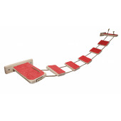 Barış Dizayn Tırmalama halısı kaplı ipli kedi merdiveni kedi köprüsü duvar yolu parkur (120cm) Kırmızı - 5