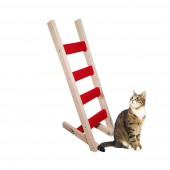 Barış Dizayn Doğal ahşap duvara veya yere kedi merdiveni Kedi tırmalaması katlanabilir sağ sol uyumlu (85cm) - 1