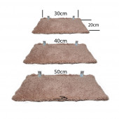 Barış Dizayn Peluş Kedi Basamağı Peluş Raf Duvar Kedi Yolu Parkur 3lü set Kahve (30-40-50cm) - 5