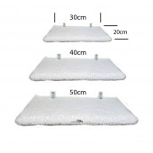 Barış Dizayn Peluş Kedi Basamağı Peluş Raf Duvar Kedi Yolu Parkur 3lü set Bej (30-40-50cm) - 5