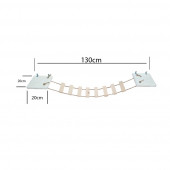 Barış Dizayn Peluş Basamaklı Kedi Köprüsü Peluş Raf Duvar Kedi Yolu Parkur Bej (130cm) - 3