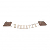Barış Dizayn Peluş Basamaklı Kedi Köprüsü Peluş Raf Duvar Kedi Yolu Parkur Kahve (130cm) - 4