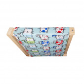 Barış Dizayn Doğal ahşap duvara monte kedi hamağı kedi yatağı kedi hamak (43cm x 36cm) Mavi - 4