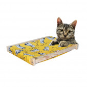Barış Dizayn Doğal ahşap duvara monte kedi hamağı kedi yatağı kedi hamak (43cm x 36cm) Sarı - 1