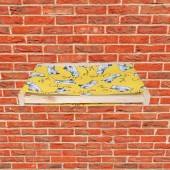 Barış Dizayn Doğal ahşap duvara monte kedi hamağı kedi yatağı kedi hamak (43cm x 36cm) Sarı - 5