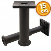 Mobilya Kanepe Sehpa TV Ünitesi Koltuk Ayarlanabilir Destek Ayağı 15 cm Siyah Baza Ayak - 1