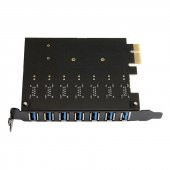 PrimeX PX-4899 7 Port USB Hub, PCI Expres USB3.0 Kart 7 Port Çoklayıcı, PCI ex USB3.0 Çoklayıcı Kart (Win7/8/10/11, Linux, MacOs) - 8