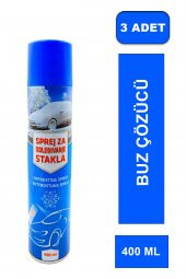Buz Çözücü Sprey 400 ml 3 adet Oto Cam Buz Çözücü & Buzlanma Önleyici - 1