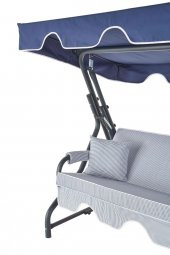 Olea 3 Kişilik Bahçe Balkon Teras Salıncağı - Lacivert Çizgili - 5