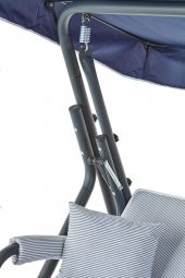 Olea 3 Kişilik Bahçe Balkon Teras Salıncağı - Lacivert Çizgili - 6