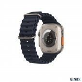 Winex 42-49mm Yeni Nesil Apple Uyumlu Akıllı Saat Kordonu Silikon Lacivert - 3