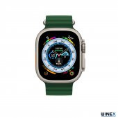 Winex 42-49mm Yeni Nesil Apple Uyumlu Akıllı Saat Kordonu Silikon Yeşil - 2
