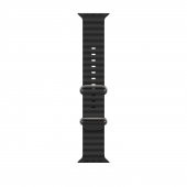 ScHitec 42-49mm Yeni Nesil Apple Uyumlu Akıllı Saat Kordonu Silikon Siyah - 1