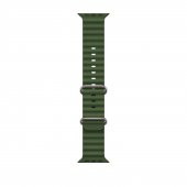 ScHitec 42-49mm Yeni Nesil Apple Uyumlu Akıllı Saat Kordonu Silikon Koyu Yeşil - 1