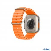 ScHitec 42-49mm Yeni Nesil Apple Uyumlu Akıllı Saat Kordonu Silikon Turuncu - 4