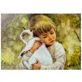 Laço Puzzle Çocuk ve Kedi Portre 500 Parça Yapboz - 2