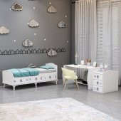 Garaj Home Elfin Denizci Büyünen Asansörlü Bebek Odası Takımı - Kombinli-UYKU SETİ-KREM - 6