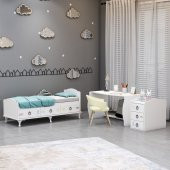Garaj Home Elfin Uykucu Büyünen Asansörlü Bebek Odası Takımı - Kombinli-UYKU SETİ-PEMBE - 6