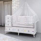Garaj Home Elfin Uykucu Büyünen Asansörlü Bebek Odası Takımı - Kombinli-UYKU SETİ-PEMBE - 3