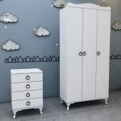 Garaj Home Elfin Yıldız 3 Kapaklı Asansörlü Bebek Odası Takımı -Kombinli-UYKU SETİ-MAVİ - 3