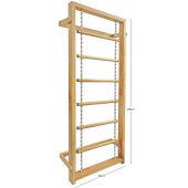 Achill Ahşap İpli Tırmanma Merdiveni - Tırmanma Duvarı - 80cm x 190cm - 2