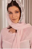 Mecit 0022 Bayan Pembe Şifon Şal - 2