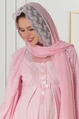 Mecit 0022 Bayan Pembe Şifon Şal - 3