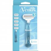 Gillette Venus Smooth Traş Makinesi + 5Li Yedek Başlık - 2