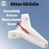 Sedir Lüks Mobilya Kanepe Sehpa TV Ünitesi Koltuk Ayağı 15 cm Beyaz Baza Ayak - 2