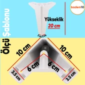 Sedir Lüks Mobilya Kanepe Tv Ünitesi Koltuk Ayağı 20 Cm Beyaz Konsol Ayakları - 4