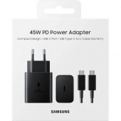 Samsung 45W Orjinal Type-C Süper Hızlı Şarj Cihazı Siyah (Samsung Türkiye Garantilidir) EP-T4510XBEGWW - 1