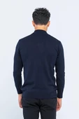 Erkek Slim Fit Düz Renk Balıkçı Yaka Boğazlı Kazak - 11