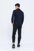 Erkek Slim Fit Düz Renk Balıkçı Yaka Boğazlı Kazak - 12