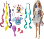 Barbie Rengarenk Saçlar Bebeği, Aksesuarlar, Saç Şekillendirme Parçaları İle GHN04 - 1